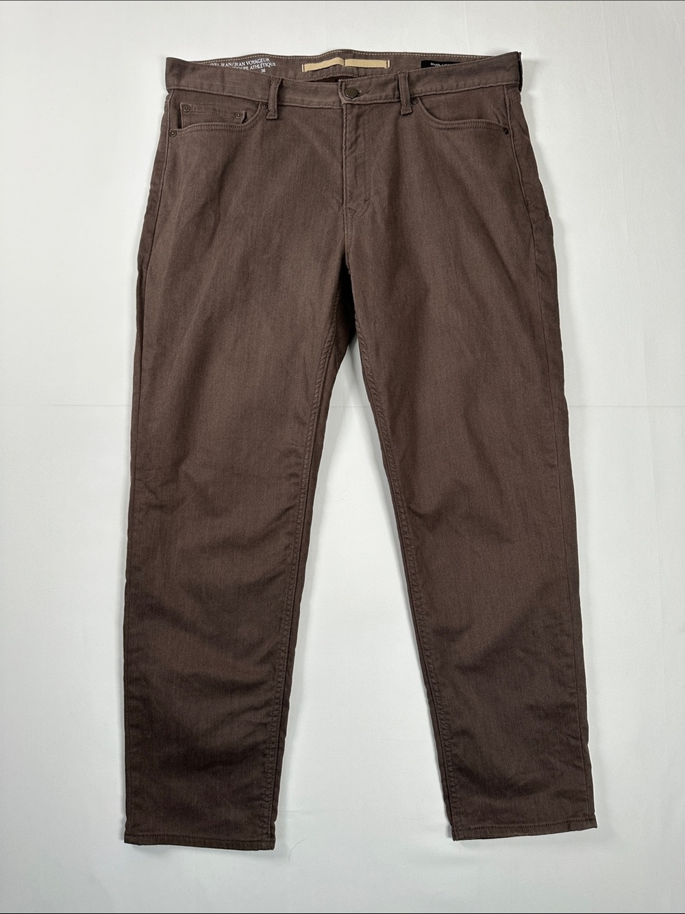 Banana Republic Travel Jeans Athletic Fit Brown Stretch Pants 36